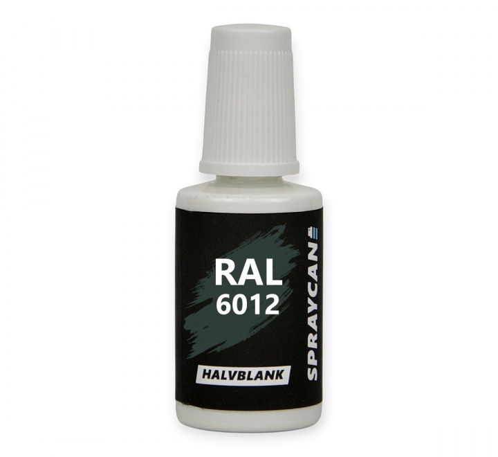 RAL 6012 Black Green, penselflaska med vattenbaserad bättringsfärg 20 ml