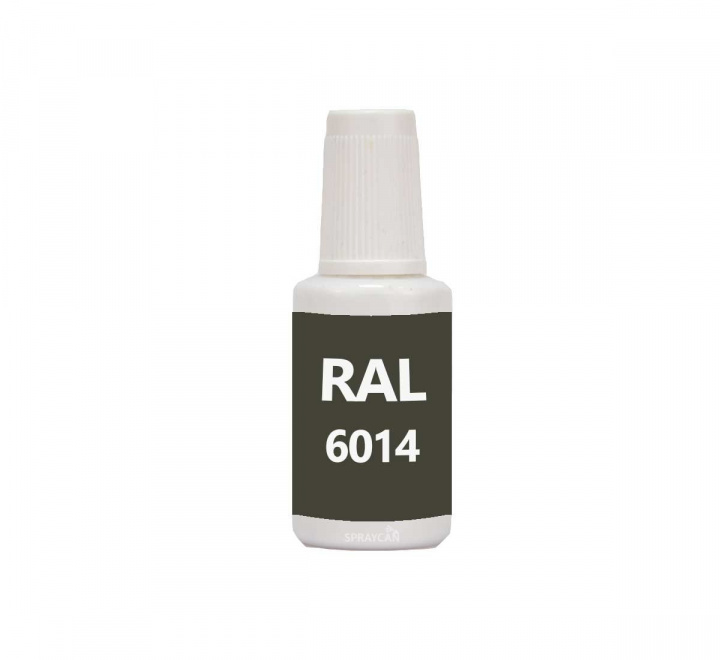 RAL 6014 Yellow Olive, penselflaska med vattenbaserad bttringsfrg 20 ml