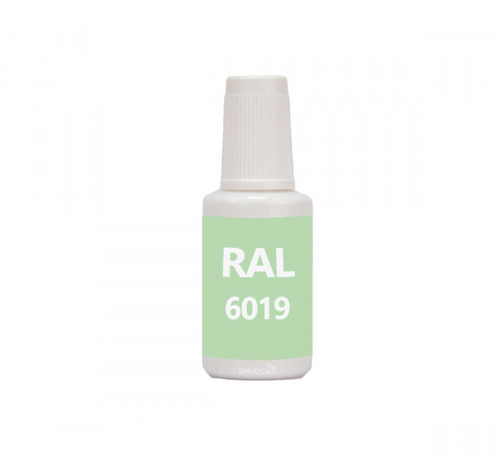 RAL 6019 Pastel Green, penselflaska med vattenbaserad bttringsfrg 20 ml