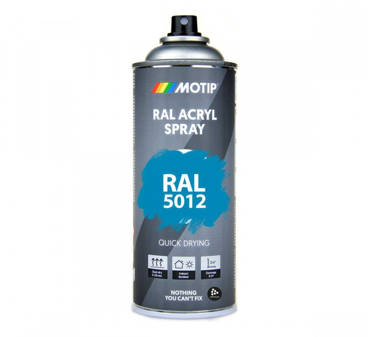 RAL 5012 Light Blue, Sprayfrg fr bde inom och utomhusbruk. 400 ml