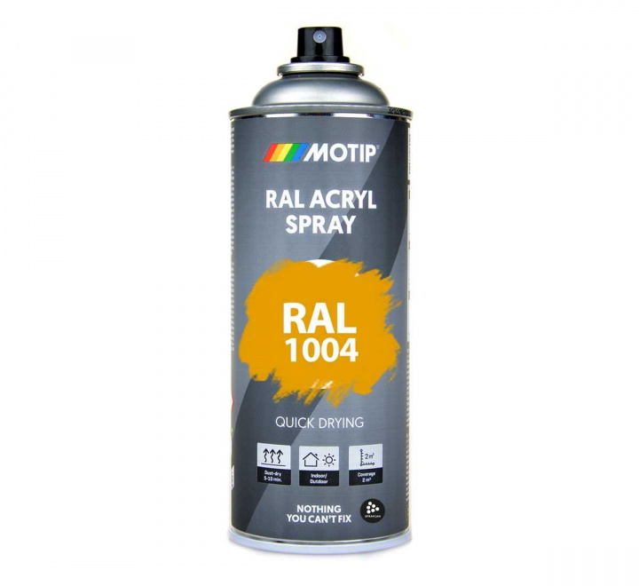 RAL 1004 Gold Yellow 400 ml Spray i gruppen Spray / Kulörer / 144 st RAL-Kulörer hos Spraycan Sweden AB (07072)