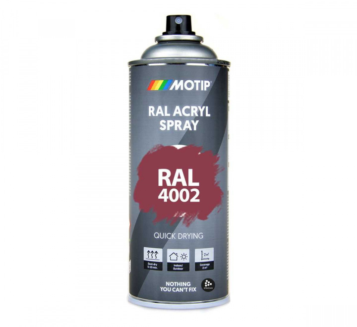 Sprayfrg RAL 4002 Red Violet 400 ml | Snabbtorkande akryllack fr bde inom- och utomhusbruk. 