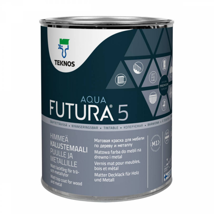Futura Aqua 5 vattenburen matt lackfrg 0,5 l. Futura Aqua 5 kan brytas i valfri kulr