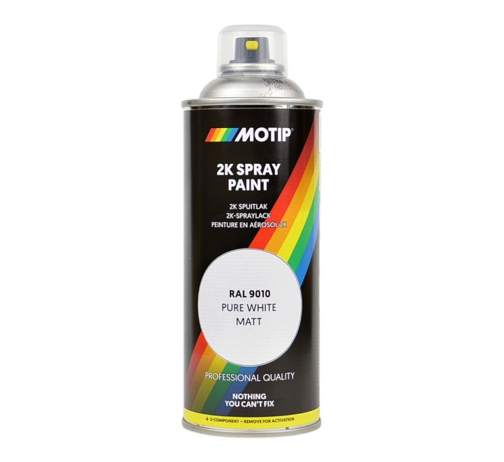 2K Sprayfärg RAL 9010 Vit Matt 400 ml i gruppen Spray / Kulörer / NCS & RAL hos Spraycan Sweden AB (105610)