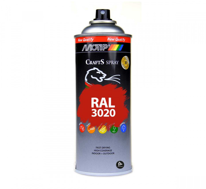 Sprayfrg RAL 3020 | Hllbar akryllack fr bde inom- och utomhusbruk