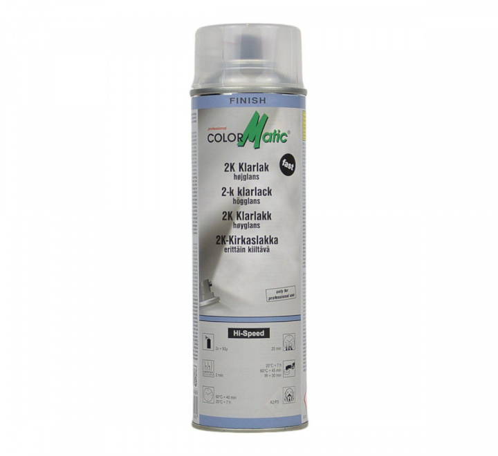 2K Klarlack Högblank 500 ml i gruppen Spray / Klarlack / Klarlack 2K hos Spraycan Sweden AB (190469)