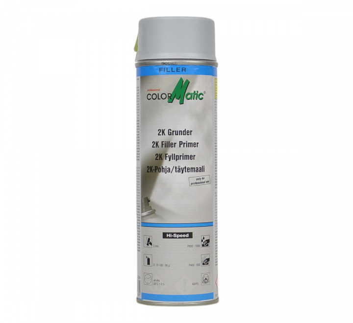 2K Snabbtorkande Fyllprimer 500ml i gruppen Spray / Grundfärg / Grundfärg 2-Komponent hos Spraycan Sweden AB (195334)