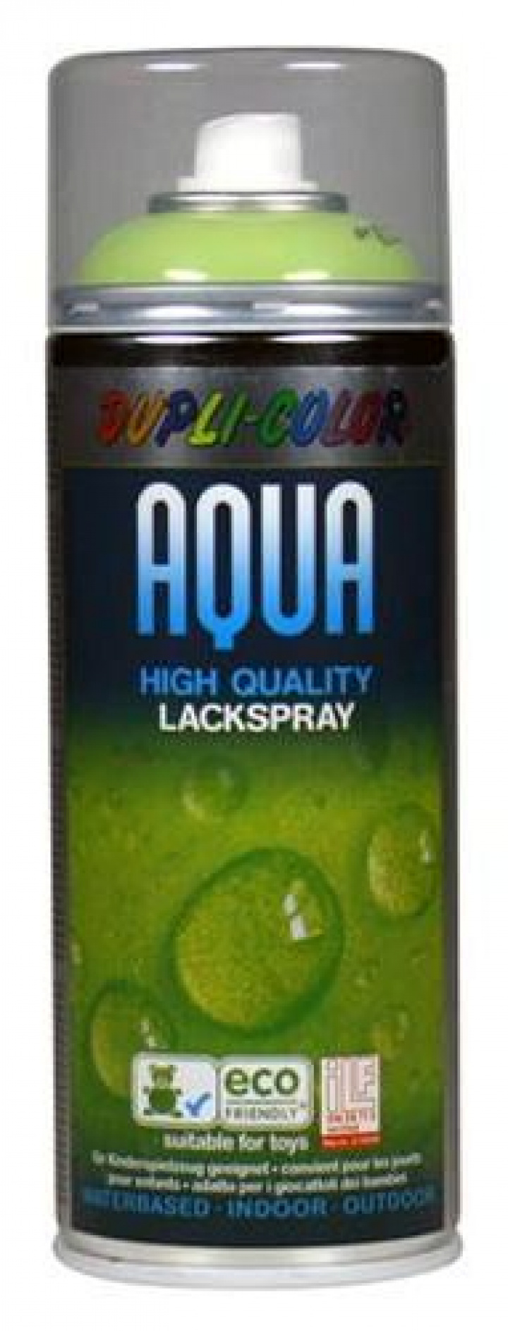 Aqua Lack, vattenbaserad sprayfrg ljusgrn, miljvnlig sprayfrg