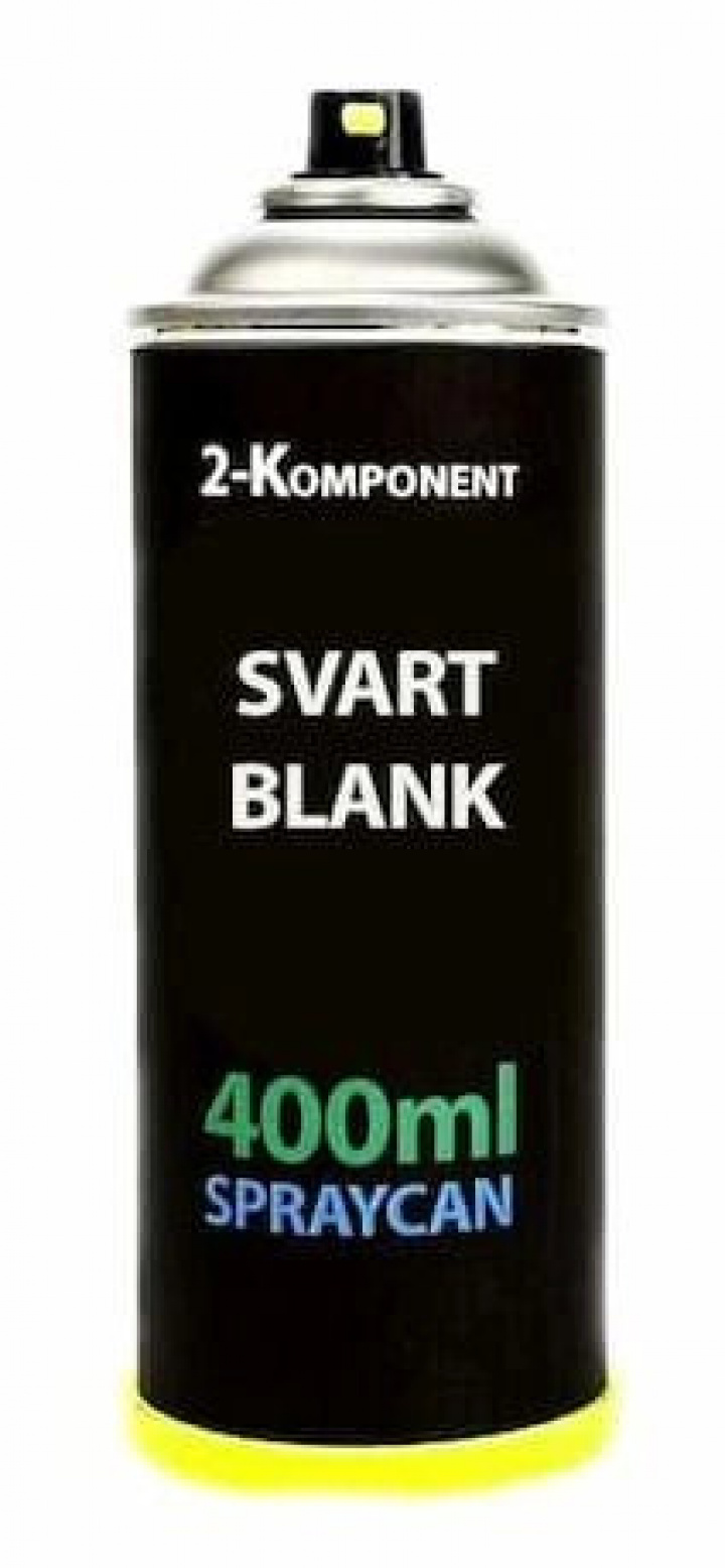 2K Sprayfrg Svart Blank 400 ml i gruppen Spray / Kulrer / Svarta & Vita hos Spraycan Sweden AB (2KSvartblank)