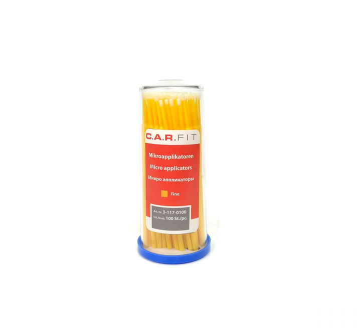 Touch Up Pensel Gul - Fin 100-pack i gruppen Bättringsfärg till bil / Lackstift / Stenskottspenslar hos Spraycan Sweden AB (3-117-0101)