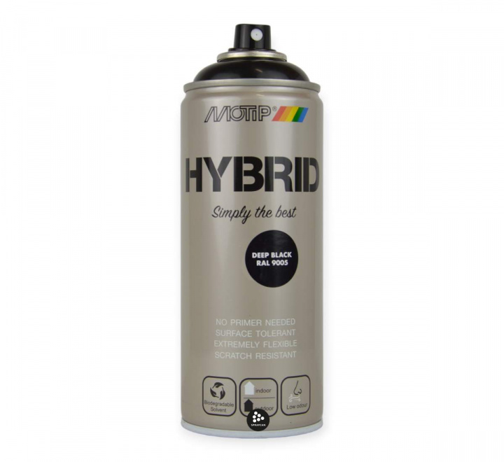 Hybridfrg Svart i sprayburk RAL 9005