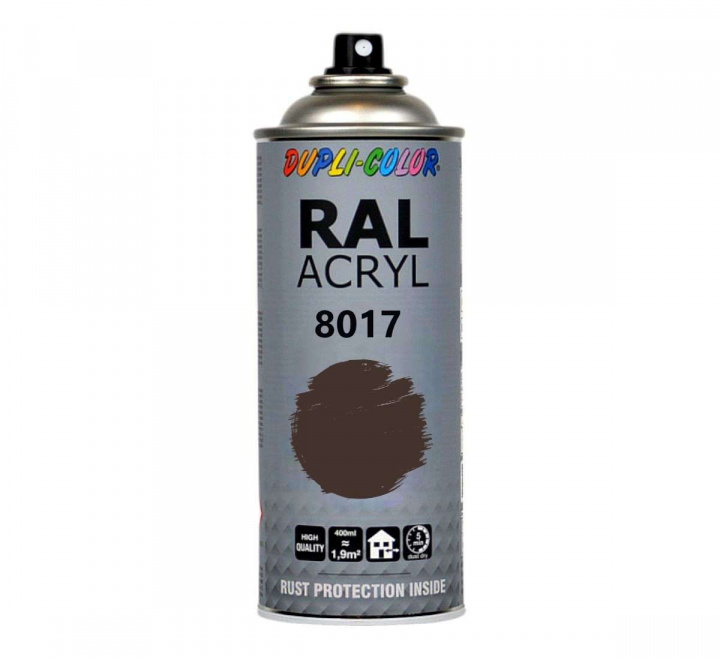 Sprayburk Dupli-Color RAL Acryl. Akryllack i sprayburk 400 ml Chokladbrun RAL 8017