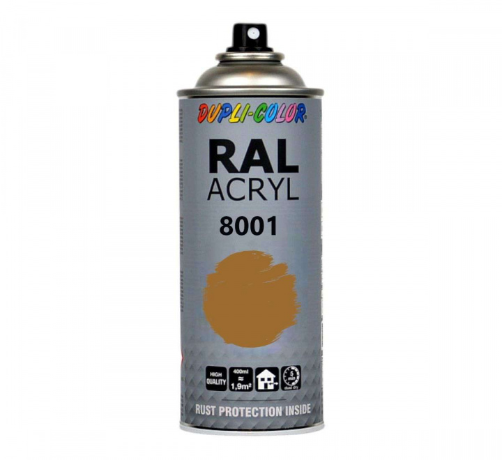 Sprayfärg Dupli-Color RAL Acryl. Akryllack i sprayburk RAL 8001 Ochre Brown