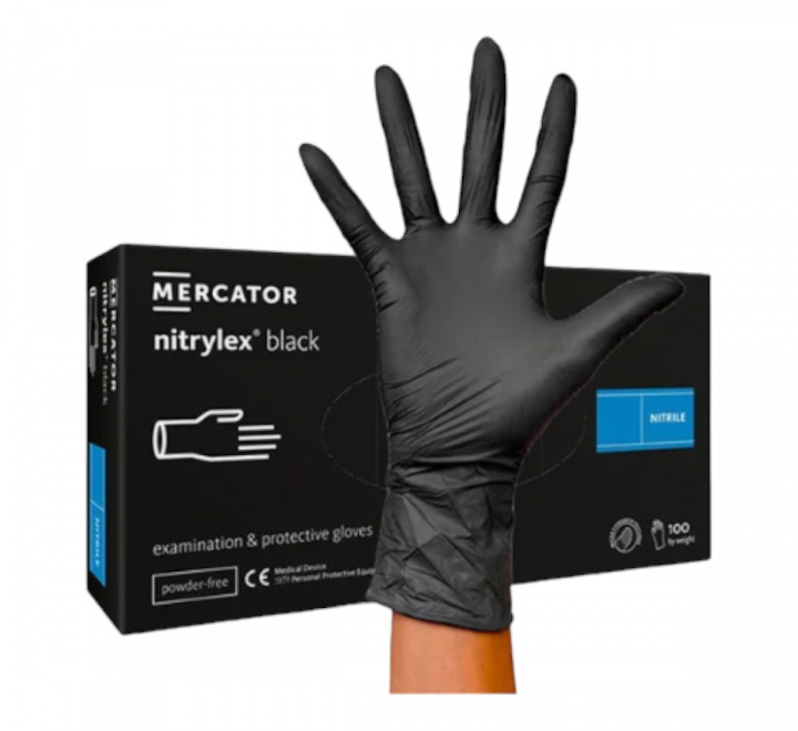 Nitrilhandske Medium 100-Pack i gruppen Tillbehör / Skyddsprodukter / Skyddshandskar hos Spraycan Sweden AB (386734-93)