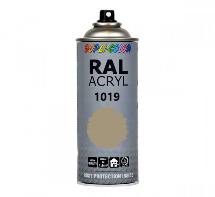 RAL 1019 Grey Beige 400 ml - Snabbtorkande, högkvalitativ akryllack för bättringsmålning av en mängd olika ytor. 