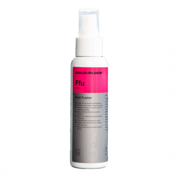 Doftspray för bilens interiör. Fruit Fusion, ger snabbt en fruktig doft till bilens kupé. Praktisk sprayflaska.