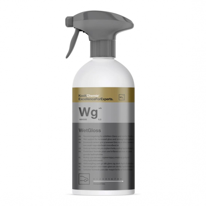Våtförsegling för fordonslack, lätt att använda och ger hög glans och vattenavvisande yta. Koch-Chemie Wet Gloss 500 ml