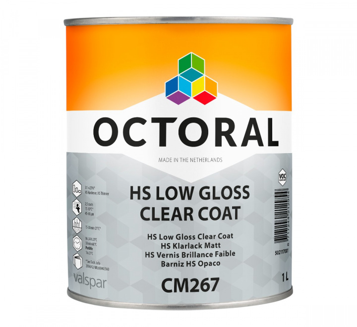 Octoral CM267 HS Low Gloss Klarlack 1L i gruppen Billackering / Klarlack hos Spraycan Sweden AB (502117001)