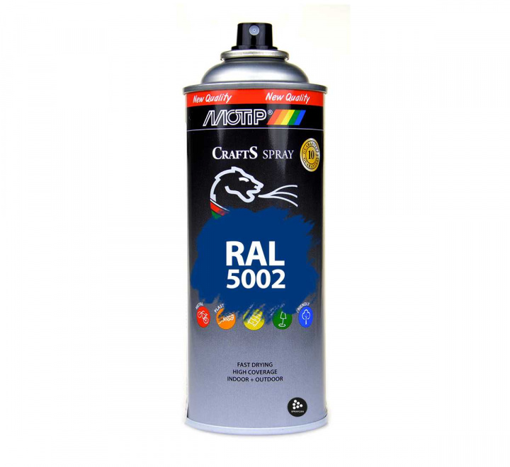 Akrylspray RAL 5002 Ultramarine Blue | Snabbtorkande akryllack p sprayburk 400 ml