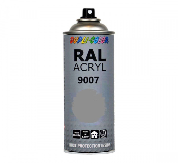 Dupli-Color RAL Acryl. Akryllack i sprayburk 400 ml RAL 9007 Grey Aluminium.