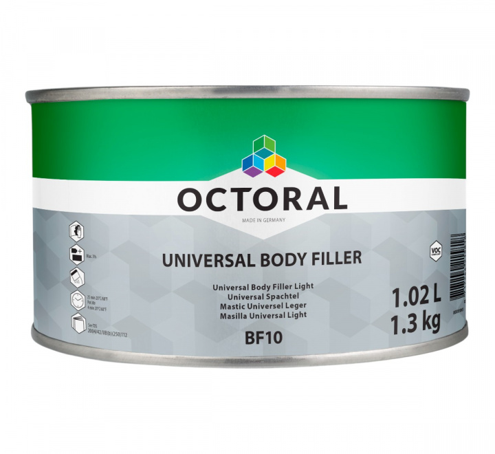 Octoral BF10 Universal Body Filler Light 1L i gruppen Tillbehör / Spackel / Spackel hos Spraycan Sweden AB (800091001)
