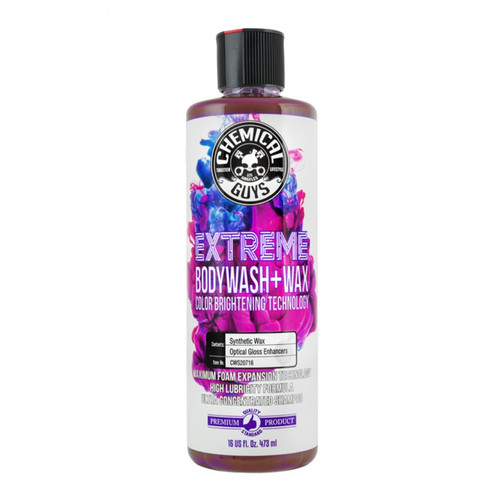Chemical Guys Extreme bodywash + Wax, Bilschampo med vax 473 ml