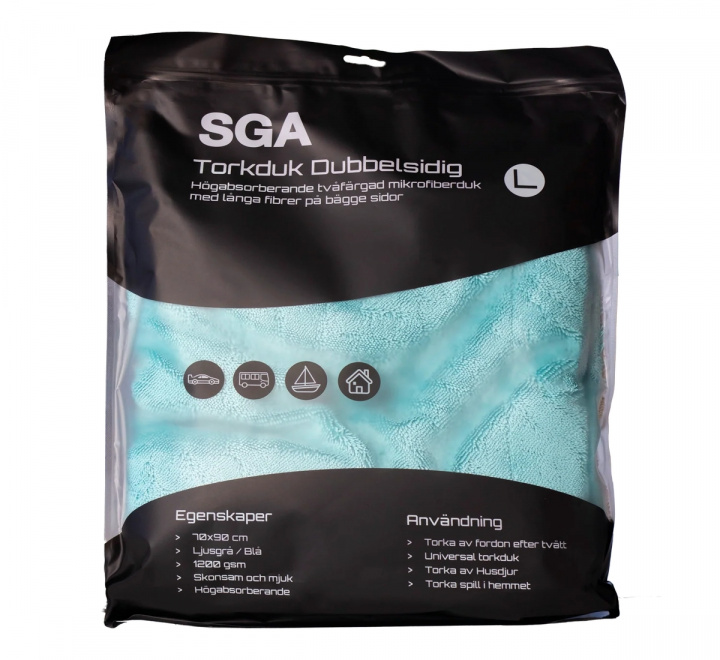 Torkduk Dubbelsidig Large 70 x 90 cm 1200 GSM i gruppen Fordonsvård / Tvätt & Städtillbehör / Torkduk hos Spraycan Sweden AB (GB003)