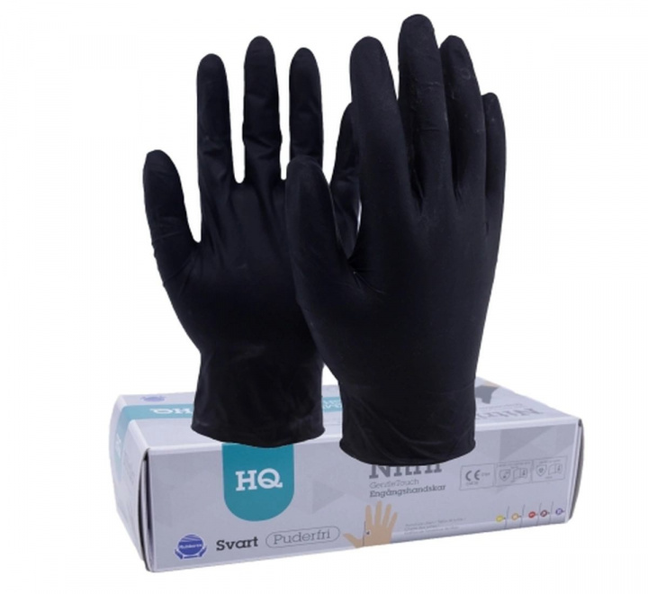 Nitrilhandske Medium 100-Pack i gruppen Tillbehör / Skyddsprodukter / Skyddshandskar hos Spraycan Sweden AB (RX-60BLK-MEDIUM)